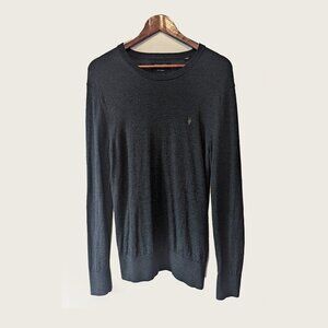 All Saints Black Crewneck Sweater